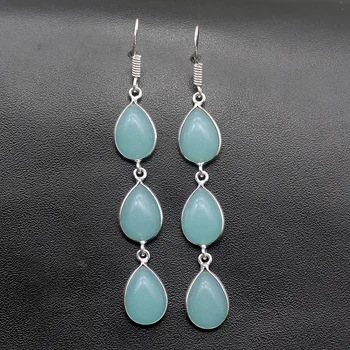 

Hermosa Gorgeous Unique DropAgate Dangle Earrings For Women 2 3/4 Inch A93
