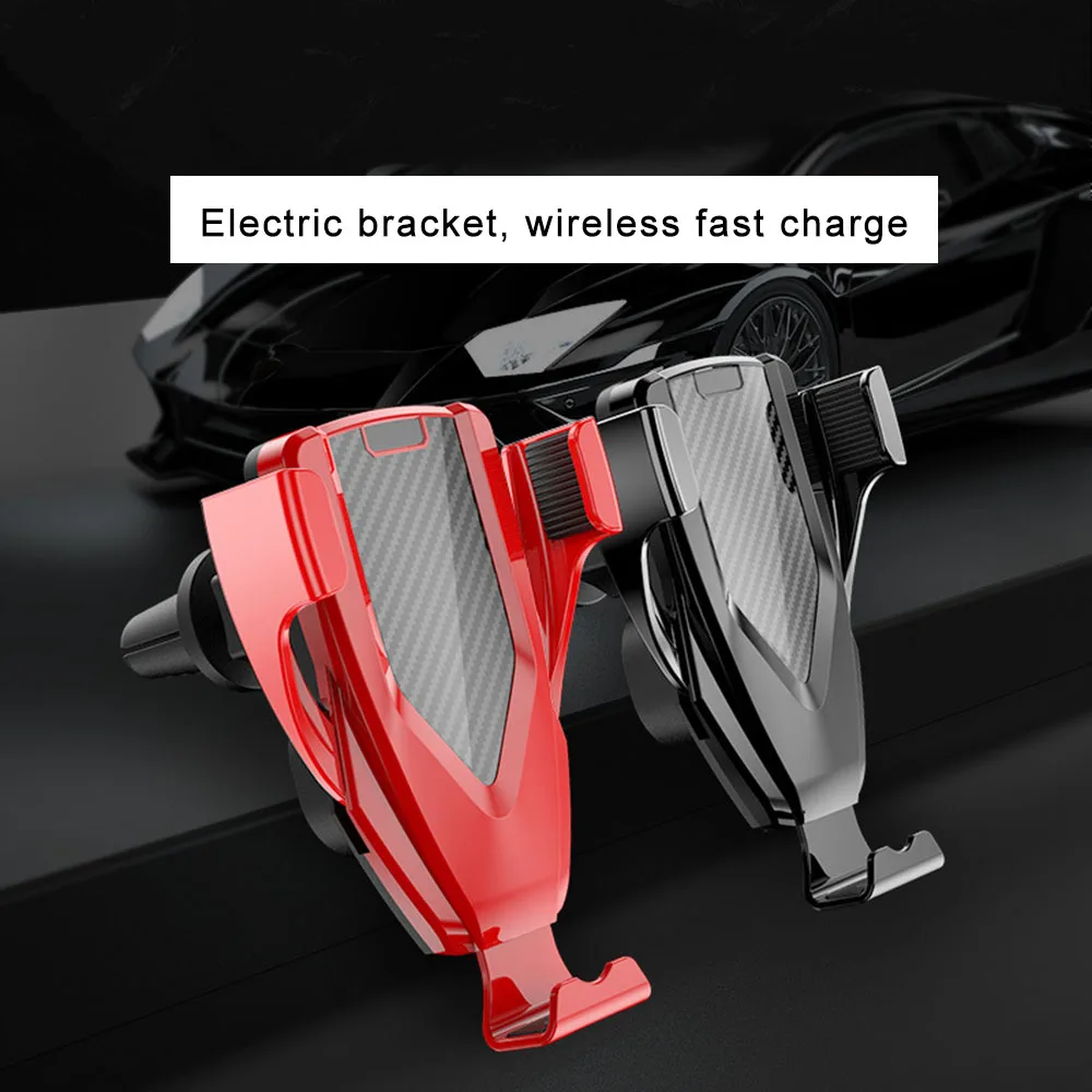 

2019 New M8 10W Automatic Clamping Wireless Car Charger Air Vent Phone Holder 180 Degree Rotation Fast Wirless Charger