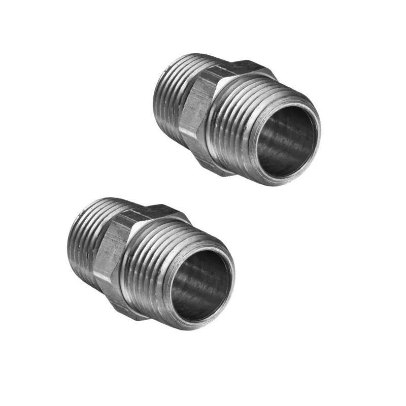 Wholesale Metals Pipe Fitting Adapter, Hex Nipple, 1/2" x 1/2" NPT Male