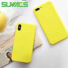 Лимонно-желтый однотонный чехол для телефона для iPhone XR X XS Max 7 8 6S Plus, чехол карамельного цвета, мягкий ТПУ чехол на заднюю панель телефона