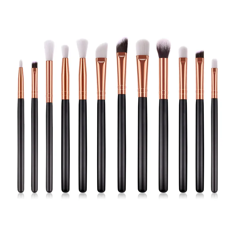 

12pcs/lot Professional Eyes Makeup Brushes Set 15CM Wood Handle Eyeshadow Eyebrow Eyeliner Blending Powder Smudge Brush TM149