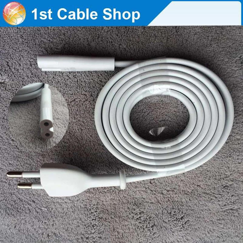 Premium 6ft 1.8M white EU power cable corld for apple TV Mac Mini Time