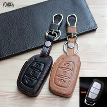 2017Top top leather high quality car key cover for Hyundai i10 i20 i30 HB20 IX25 IX35 IX45 star a91 car styling starline a93