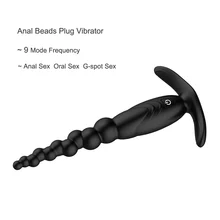New Waterproof Silicone Unisex Sex Toys 10 Speed Anal Beads Vibrating Butt Plug G Spot Vibrator Anal Sex Toys for Women
