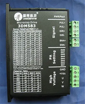 

DHL/EMS 2*CNC Stepper Drive 3ph 2.1~8.3A 24~40VDC Match Nema23 34 Motor 3DM583 Leadshine -A2