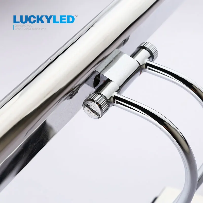 LUCKYLED Modern Wall Lamp Bathroom Lighting 12W 90-260V Wall Mounted Waterproof Led Mirror Light Stainless Steel Wall Sconces