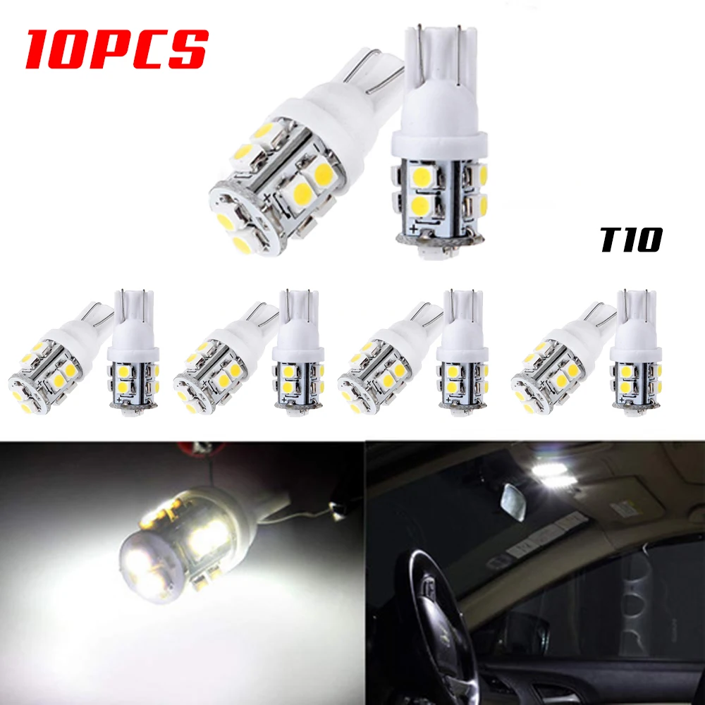 10 шт. белые 12 В светодиодные лампы для автомобилей 10SMD внутренняя Лицензия