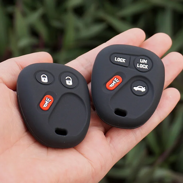 

Silicon Rubber key fob protected jacket skin cover case set cap for Cadillac CTS DeVille Escalade SRX Remote keyless repair pad