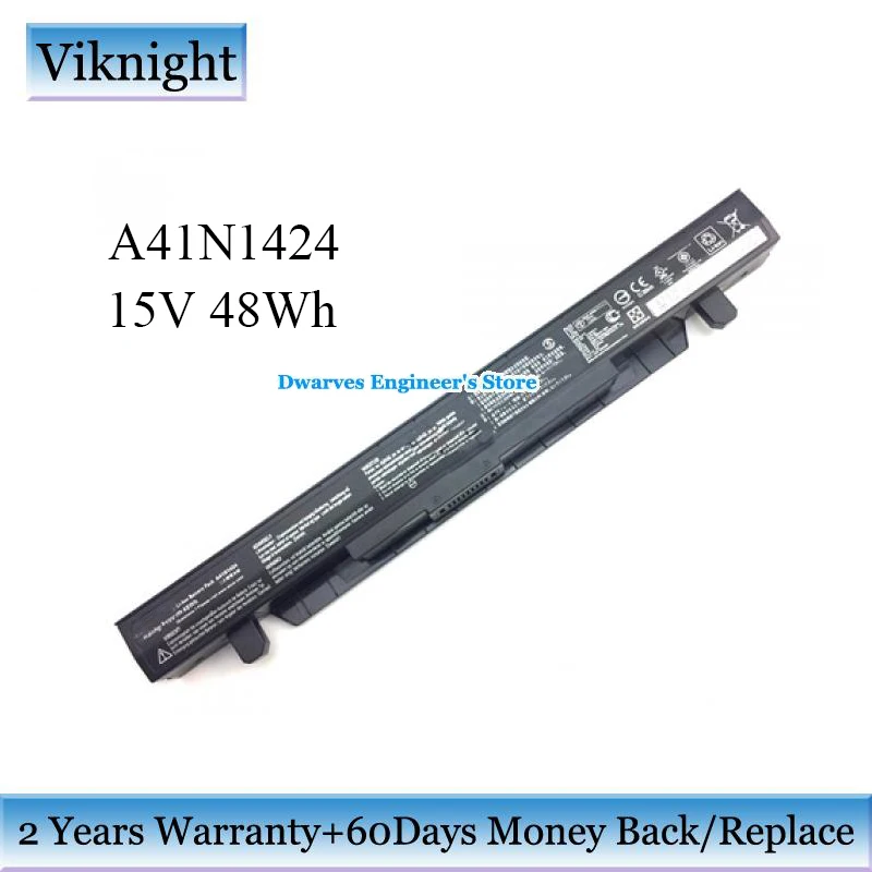 

Original A41N1424 Battery For ASUS ZX50V ZX50VW G552VX FX-PRO FX50 FX-Plus FX50JK G552VX GL552 ROG GL552VW 15V 48Wh