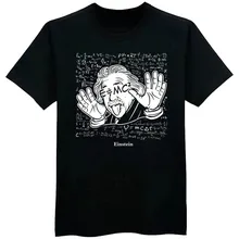 コミカルアルバートアインシュタイン tシャツ男性 2019 夏おかしい綿トップ tシャツ半袖ビッグバン理論 Tシャツ E = MC2 印刷(China)