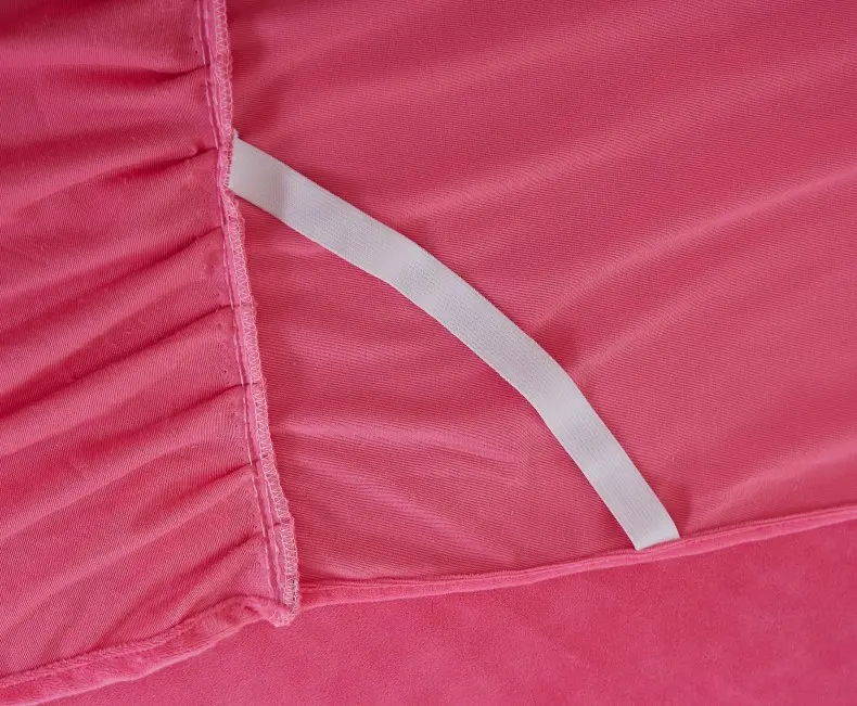 3 шт. флисовая кровать юбка комплект наволочек оранжевый коричневый серый синий красный цвет постельное белье 1,5x2 м/1,8x2 м матрас защитный чехол