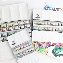 8/10/12/18/24/48 Твердые акварельные торт Краски палитра художника торт спортивный комплект для взрослых художественных совместимый для Schmincke трубки 1 комплект