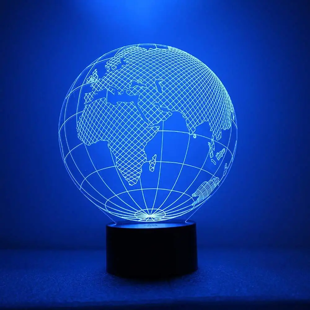 Colorful 3D Night Light Earth Night Light Eye Care LED Light Bedside