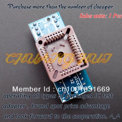 PLCC32 к DIP32 программатор адаптер IC тестовый разъем|socket test|sockets programmersocket ic |