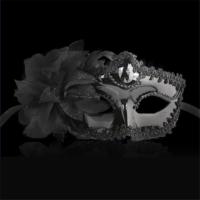 Baru Sexy Berlian Venetian Masker Venesia Bulu Bunga Pernikahan  