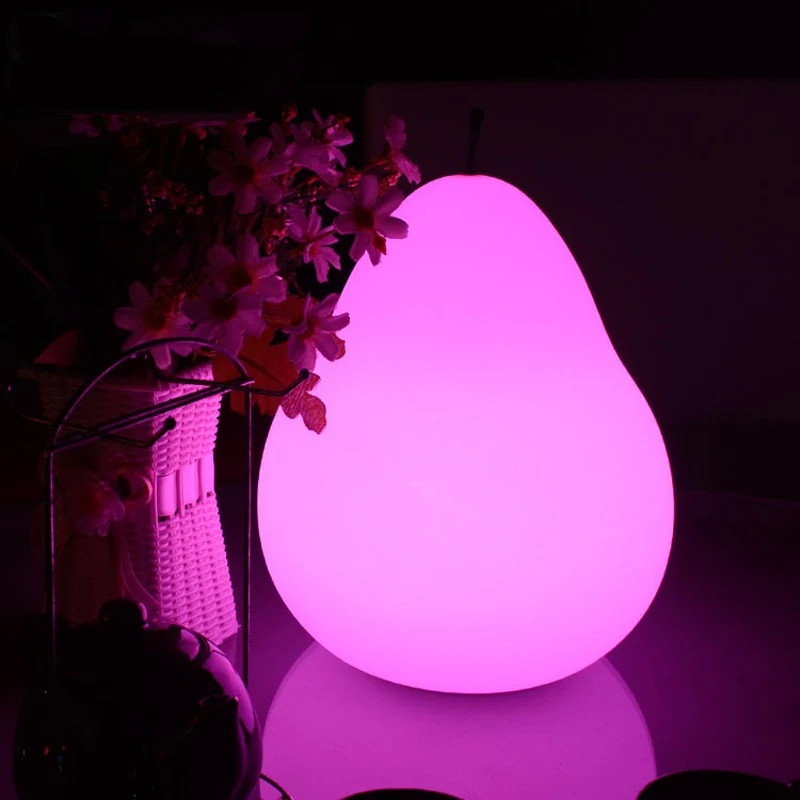 rgb-pear-led-night-light-usb-rechargeable-ip68-outdoor-waterproof-decor-desk-lamps-with-remote-control