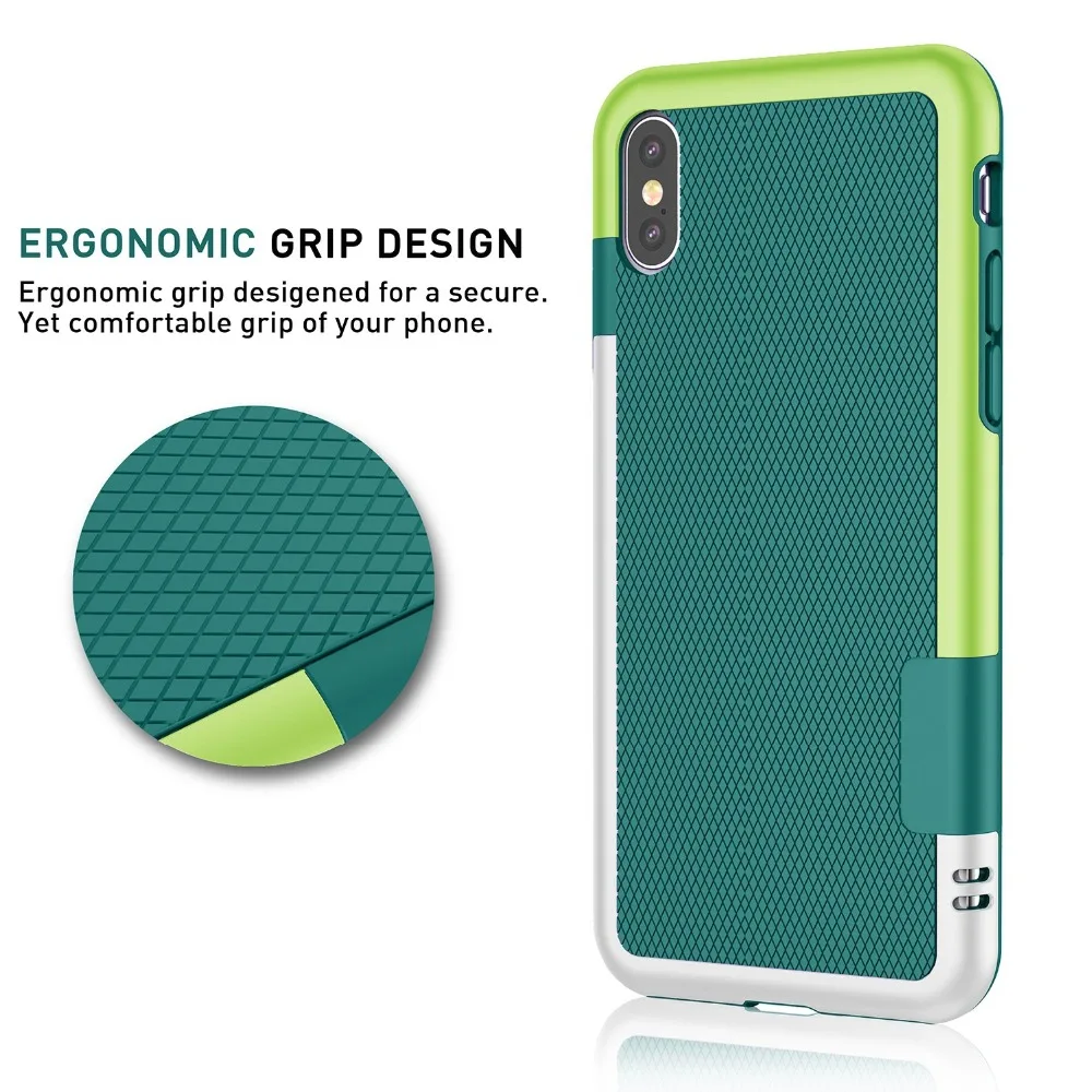 Ультратонкий 3 цвета Гибридный Противоскользящий противоударный чехол для телефона для iphone X XS MAX XR мягкий чехол из термополиуретана и силикона для iphone 7 8 6 6S Plus