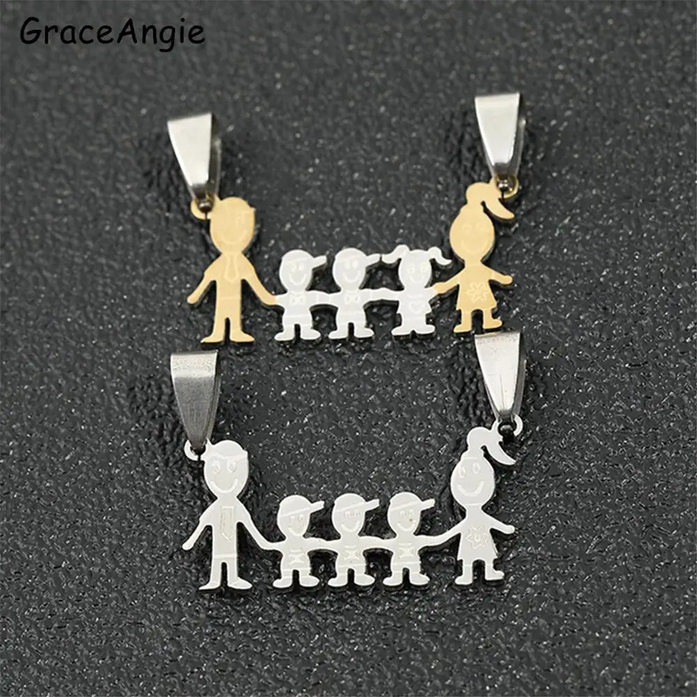 

Stainless Steel Charm For Necklace Bracelets Bangles Charms Family Women Men Dad Daughter Son Dog DIY Jewelry Drop Shipping
