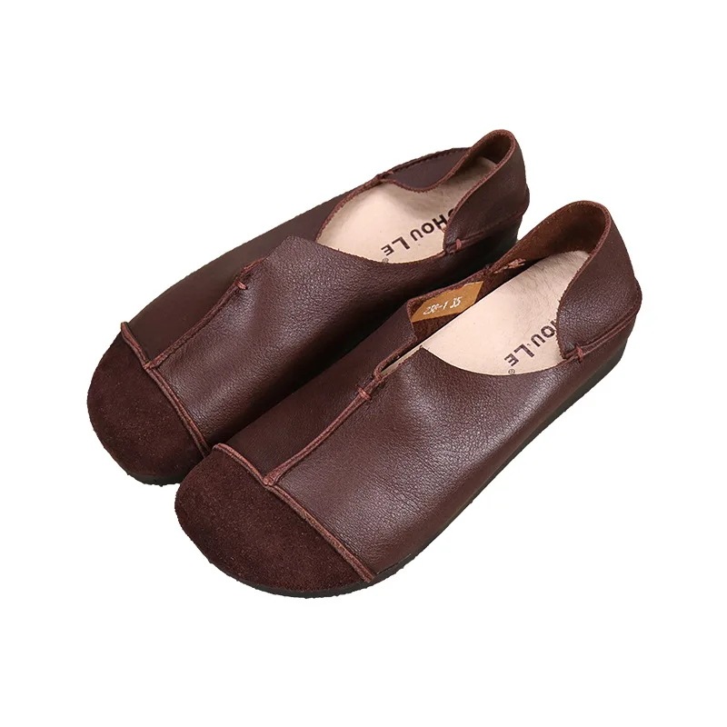 238 1 Spring and Autumn New Leisure Cowhide Leather Pumps Comfortable