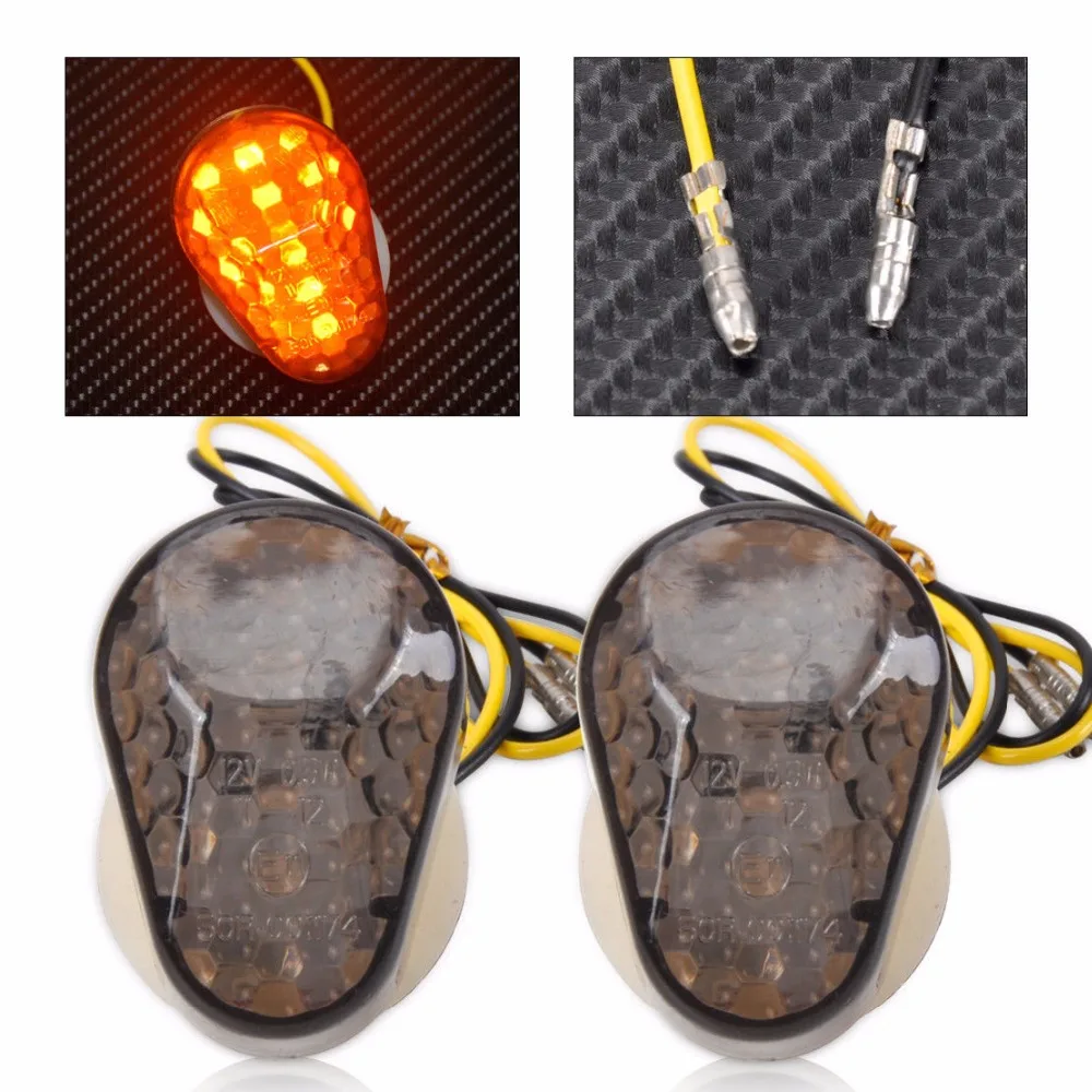 Fuleem Waterproof 2Pcs Smoke Led Flush Mount Front Turn Signals Light For Ninja Zx6R Zr7S Versys 650 huismerk kopen in de aanbieding Fuleem Waterproof 2Pcs Smoke Led Flush Mount Front Turn Signals Light For Ninja Zx6R Zr7S Versys 650 huismerk kopen in de aanbieding