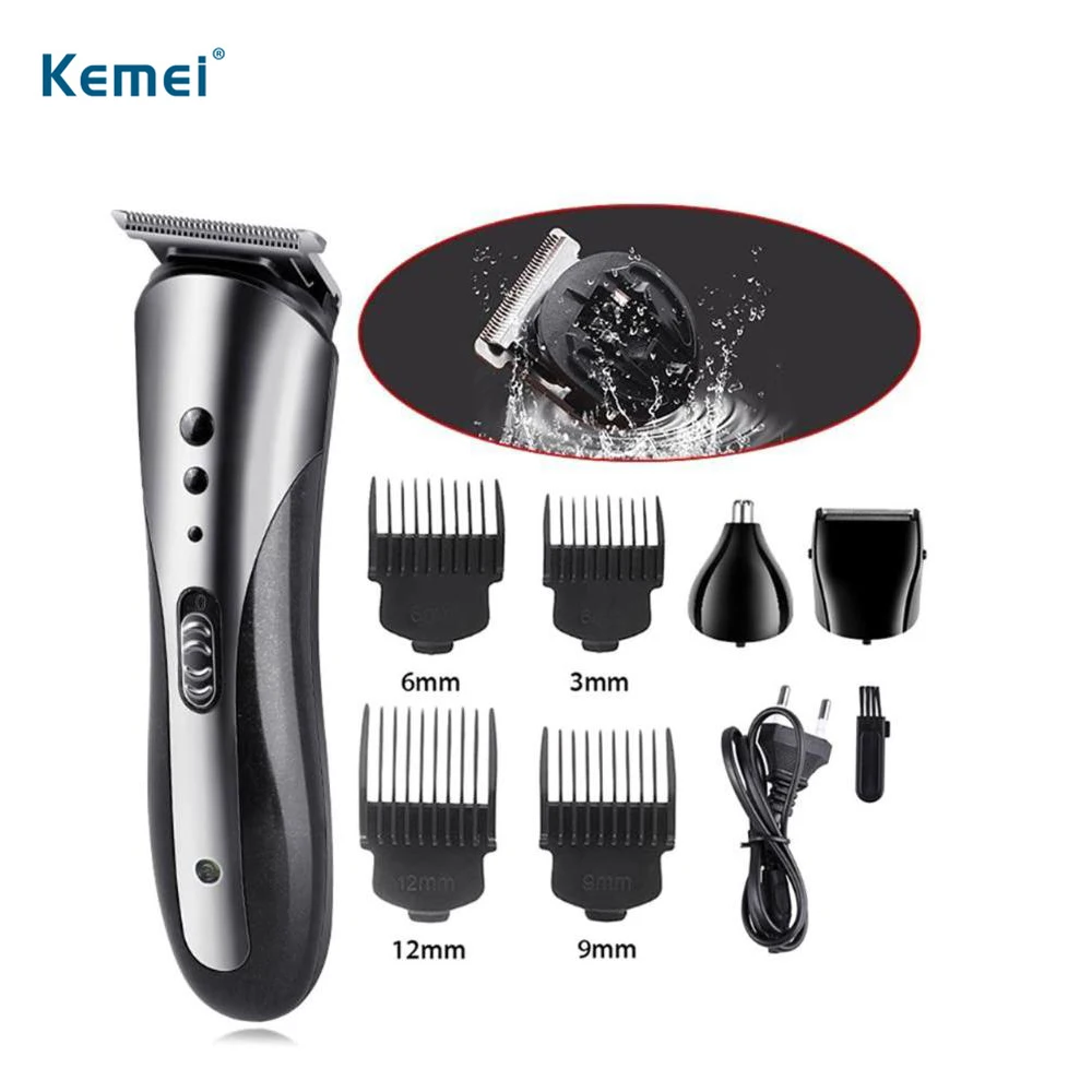 

Kemei 3 in 1 Electric Men Hair Shaver Razor Rechargeable Nose Trimmer Clipper Hair Styling Trimmer Beard Shaver For Man