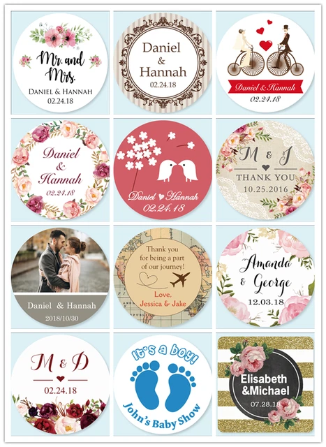 100pcs Customized Personalized Birthday Baby Shower Party Favors