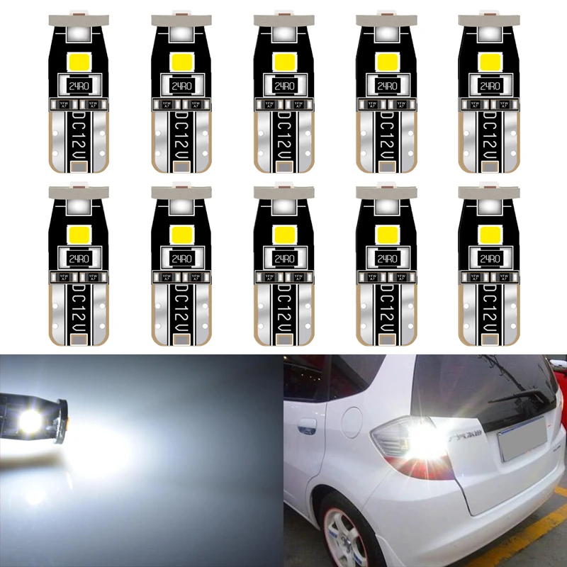 Katur 10 шт. T10 W5W светодиодный лампы 3030 SMD 168 194 автомобильные аксессуары Габаритные