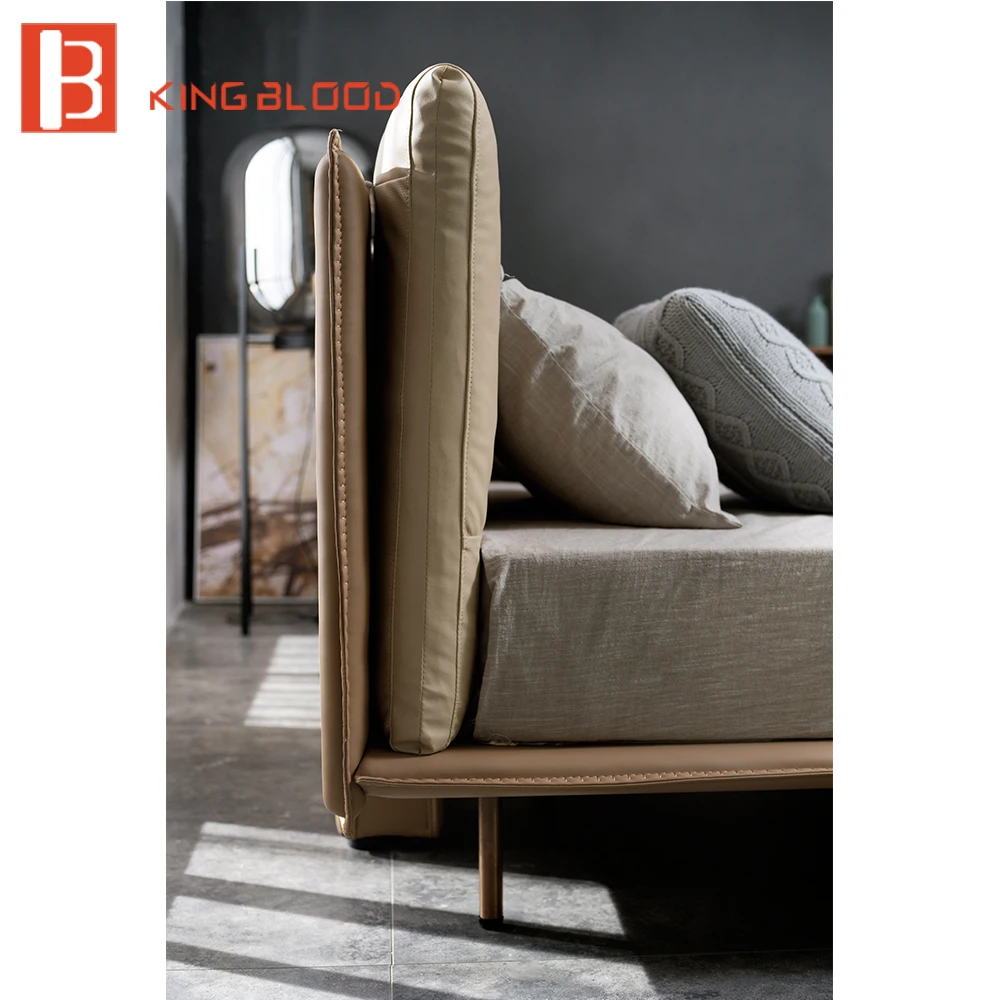 1.8 متر السرير المادة جلد لل طاقم غرفة نوم تصاميم