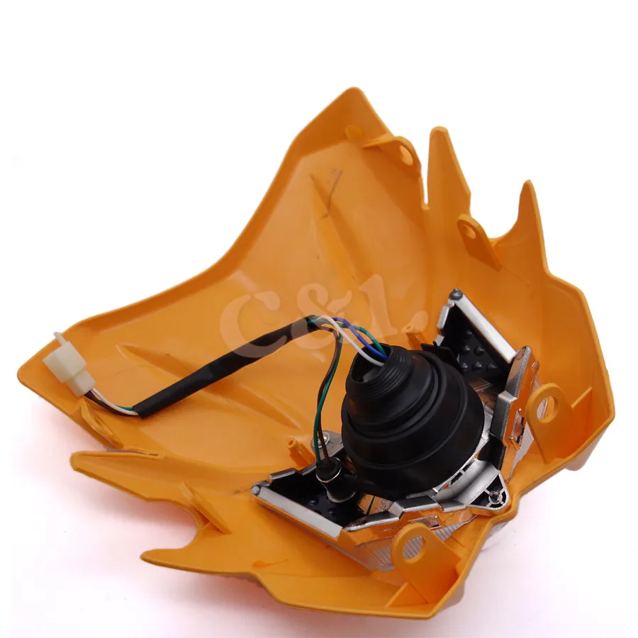 Передняя пластиковая фара H4 для мотоцикла оранжевая двойного спорта диртбайка