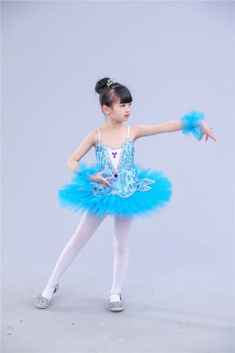 Songyuexia/Новая детская балетная юбка-пачка для танцев, юбка с блестками