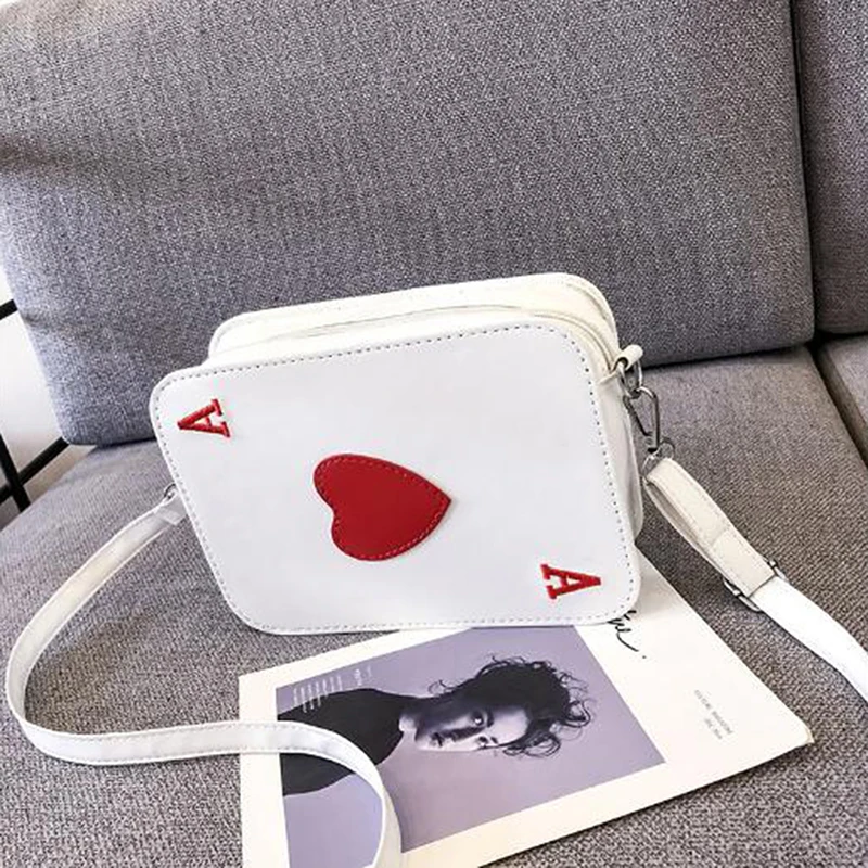 Корейская версия, Новая креативная забавная сумка-мессенджер, игральные карты в форме забавного подарка, упаковка в виде сердца, сумка на плечо с кубиками