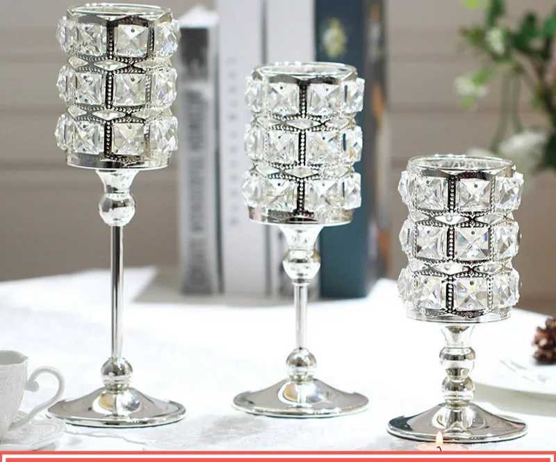 

Crystal candlestick home candle decoration creative luxury table wedding decorations home accessories modern