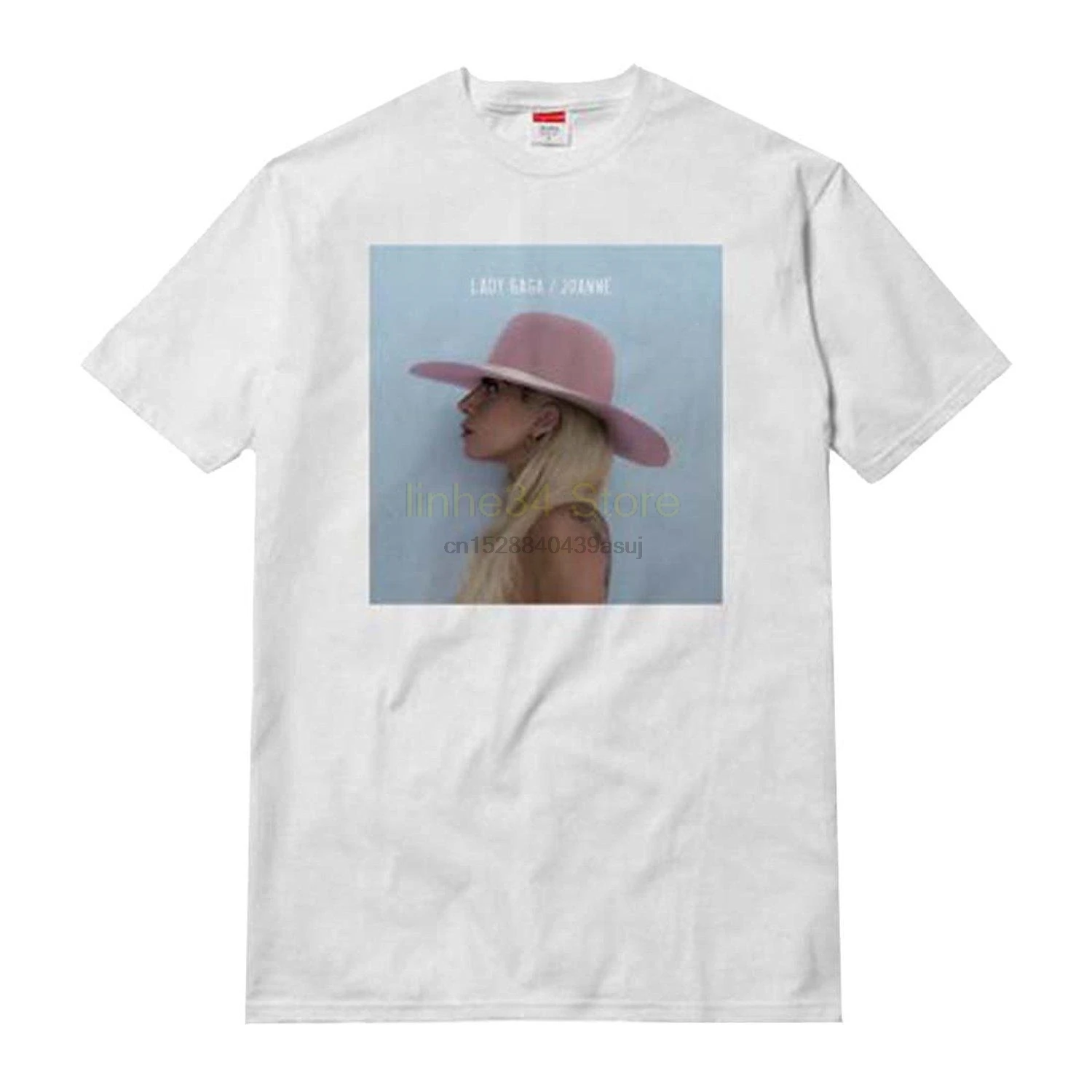 Lady Gaga Joanne Album Cover Adult T Shirt White Large Short Sleeve Basic Tops Top Tee T-Shirts Casual Brand Clothing Cotton | Мужская