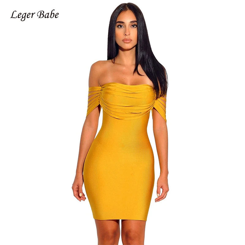 Leger Babe 2019 вечерние партия Бандажное платье Сексуальная Слэш средства ухода за