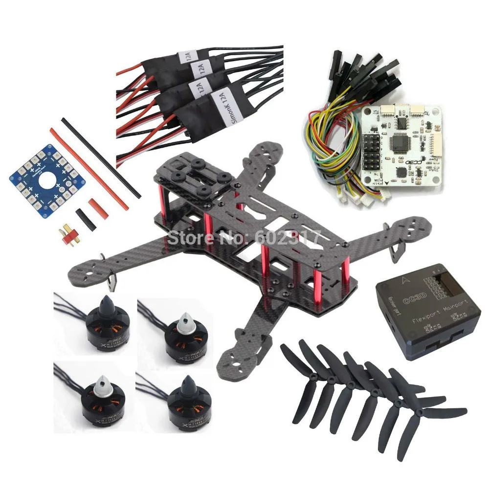 QAV250 DIY Quadcopter Kit & Emax MT1806 Brushless Motor & Simonk 12A