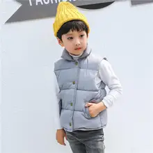 Kids Girls Vests Children’s Down Parkas Cotton Warm Vest Baby Girl Boy Sweet Solid Waistcoat Outerwear 1-6 Years