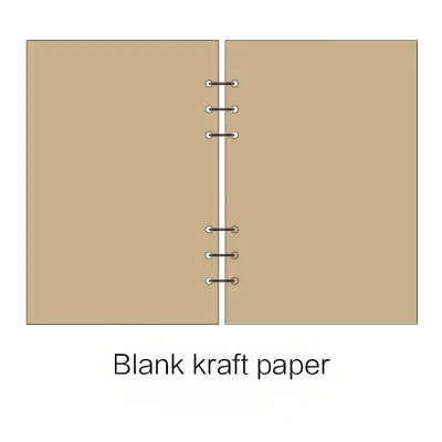 Blank Kraft Paper A5 A6 лазерный прозрачный блокнот планировщик бумага для органайзера планировщик внутренний страницы Кольцо Связующий дневник Bullet Journal notebook - Цвет: Blank Kraft Paper