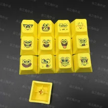 13 шт. Губка Боб pbt R4 колпачки для Игры Механическая клавиатура
