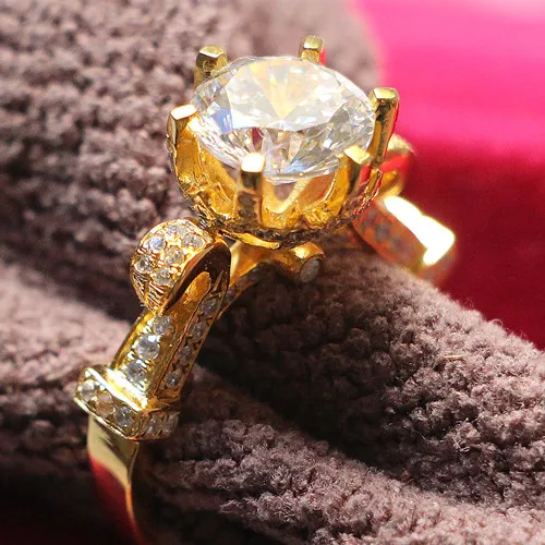 Качественное Брендовое кольцо 3Ct с искусственным бриллиантом для женщин