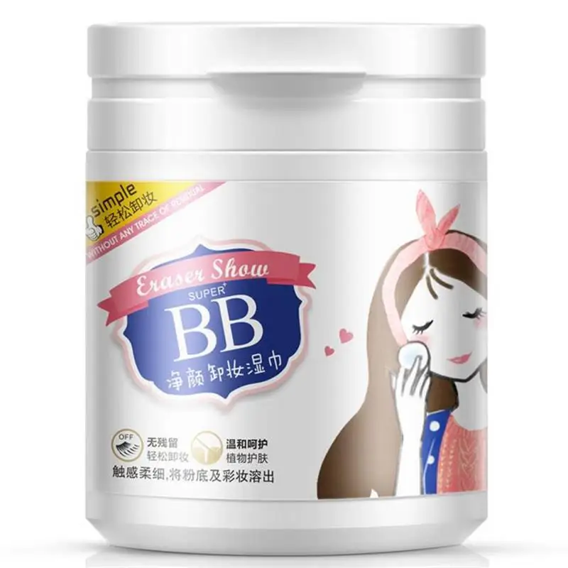 BIOAQUA 100 Sheets Makeup Cotton Pads Remover Wet Wipes Face Eye Deep Cleansing Moisturizing Skin Care Travel Essential