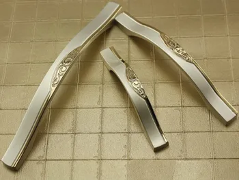 

10pcs/20pcs Furniture handle Modern Zinc Alloy Cabinets Gold And Silver Drawers Handles CC:64/96/128mm