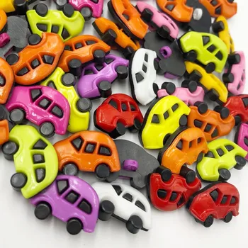 

50pcs Mix Color 24mm Sedan Car Plastic Buttons Sewing Crafts Accessories PT123