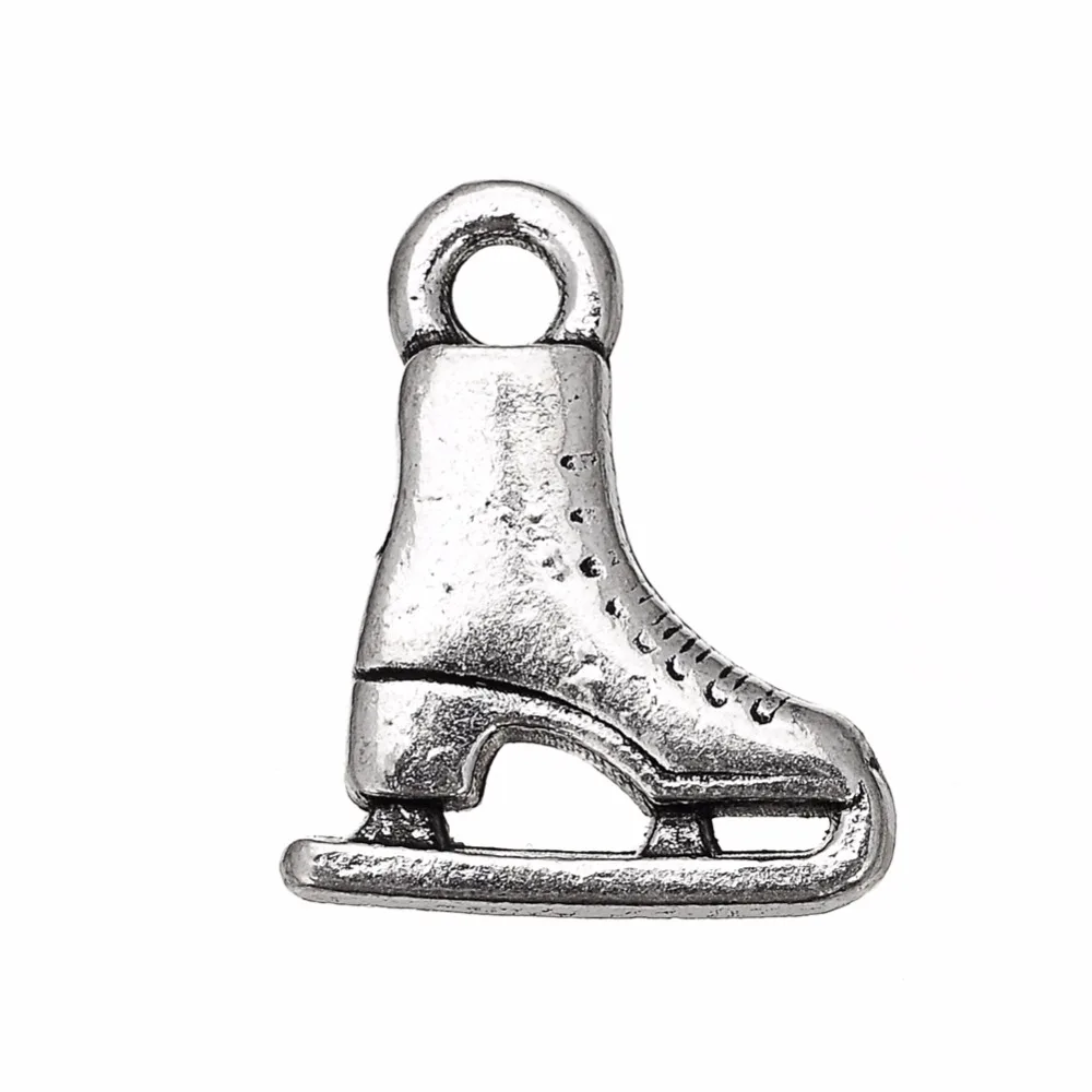 

10pcs Antique Silver Figure Skating Round Shape Charms Dangle Hanging Charm DIY Jewelry Accessories