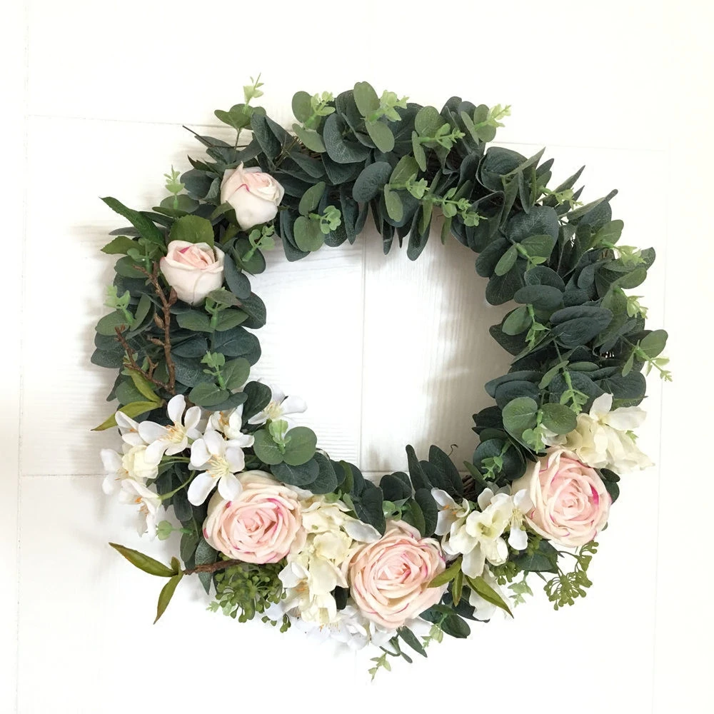 Моделирование гирлянда из цветов для дома комнаты сад украшение на дверь розы пионы Свадебные Рождественские украшения