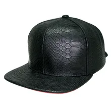 Унисекс высокое качество пустой змеиной кожи snapback Кепки эксклюзивный плоский пик моды Шапки Бейсбол Кепки