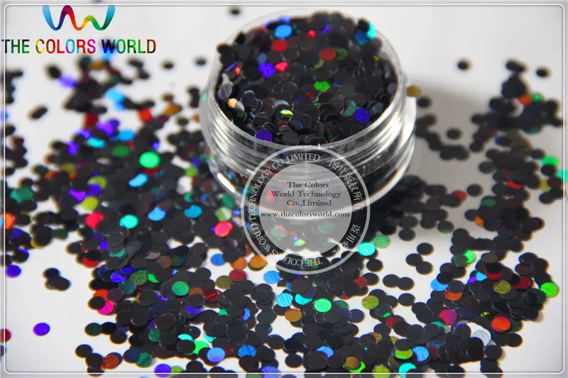 

Фотографический лазерный голографический блеск черного цвета, размер 3 мм, пайетка в форме точки, углы для ногтевого дизайна и принадлежности для творчества, 1 упаковка = 50 г