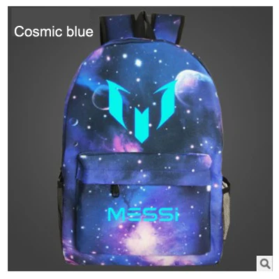 Рюкзак с логотипом Месси, сумка для мужчин и мальчиков, сумка для путешествий, рюкзак для подростков, школьный подарок, детский рюкзак, Mochila Bolsas Escolar FN893 - Цвет: Cosmic blue