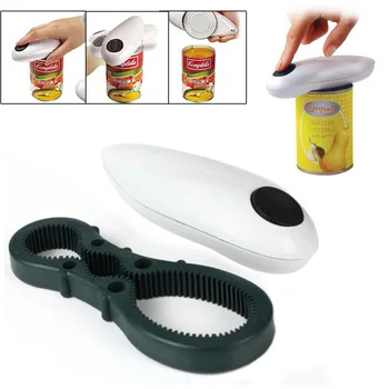 

Big Sale One Touch Automatic Can Jar Opener Convenient Electric Tin Open Tool Kit Cordless abridor de garrafa