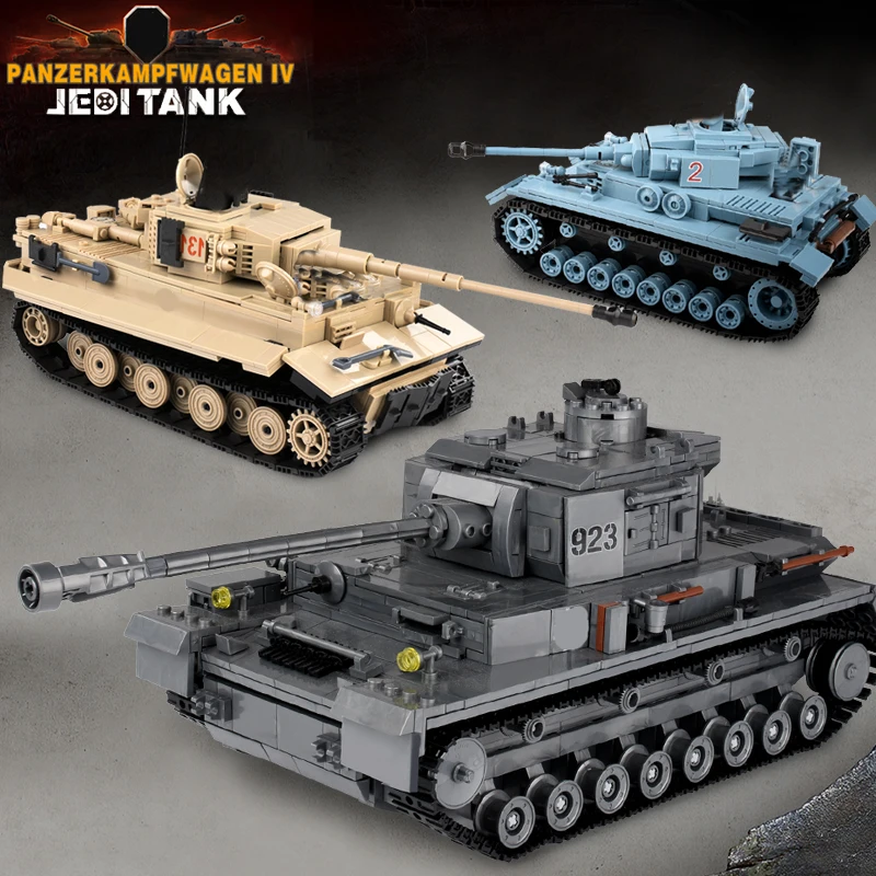 

4 Models Construction Tank Building Blocks Children Assemble Blocks Toys DIY City Educational Figures Bricks For Children Gifts