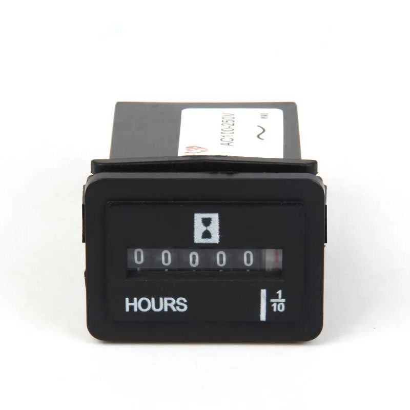 

1pcs Cumulative Timer DC10V-80V/DC100V-250V 6 Digits 0-99999.9hours 2 Terminals